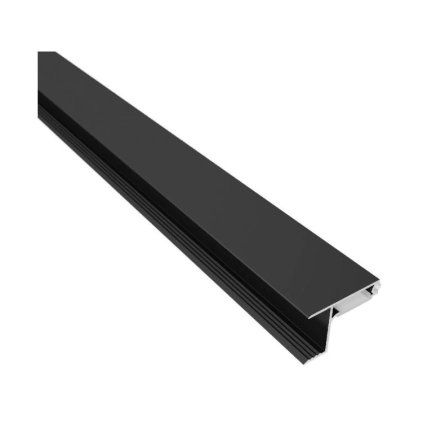 Led profil skyline cerny 3m krytka mlecna