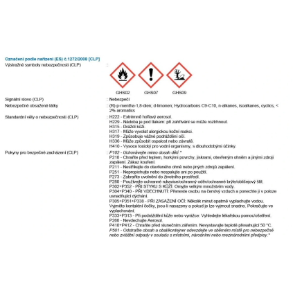 hraniclean08 sprej 600ml symboly vystrazne