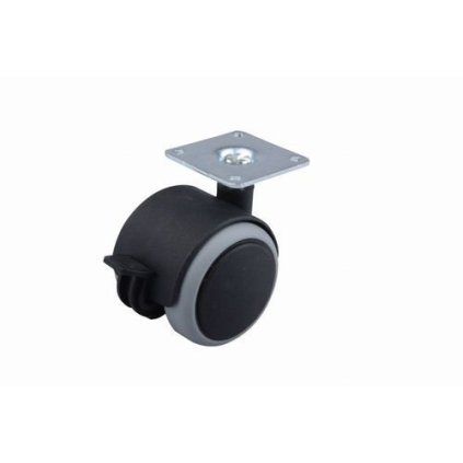 Kolecko prumer 50 mm s plotnou, gumou a brzdou