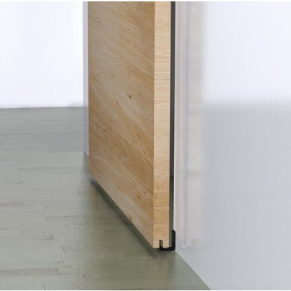 Valcomp Design line kovove dolni voditko na zed, cerny mat