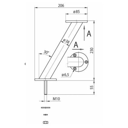 podpera rovnob 38 TV