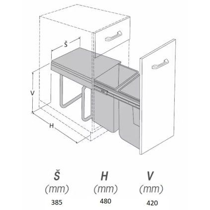 kos 2x25l medium 450 modul tv