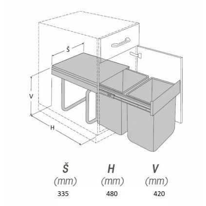 kos 2x20l medium 40 modul za dvirka tv