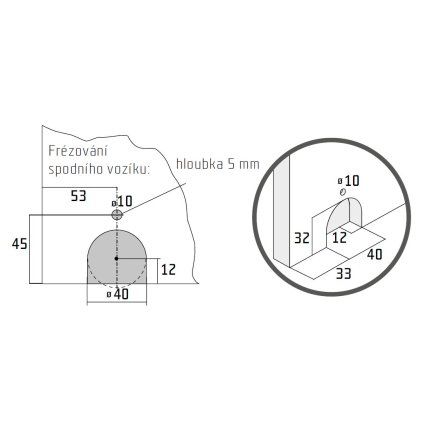 Vozik dolni Elegant DTD 18 mm 2 ks