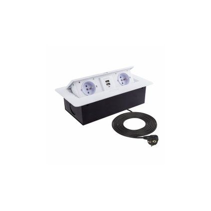 combibox bila 2zasuvka 2usb