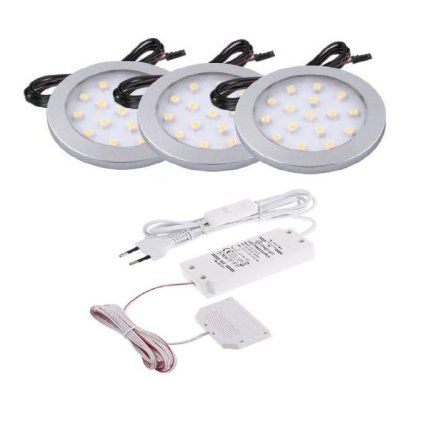 LED sada 3 svetel ORBIT chrom mat