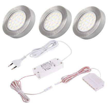 LED sada 3 svetel OVAL nerez