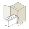 odpadkovy kos H007649 2x16 sedy TV