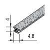 Kartac dorazovy do drazky uzky 4,8 x 4 mm