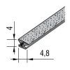 Kartac dorazovy s lepidlem 4,8 x 4 mm sedy
