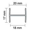 ALUPROFIL profil H18 mm 3 m cerny mat nakres