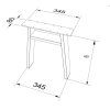 stolova podnoz pro lavice H 450 TV