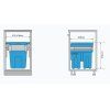 CEMUX Sorter Bins 450mm 2x27L vyska 570mm A Box bily 1
