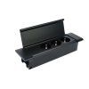 vyklopna zasuvka flatbox 2x230V cerna obr