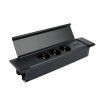 zasuvka flatbox 3x230v 2xUSB cerna obr3