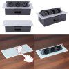 Design Light vyklopna zasuvka BOX 3x 230V s 1,5 m kabelem cerna