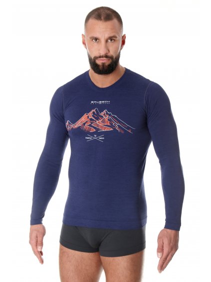 Brubeck pánské tričko dlouhý rukáv OUTDOOR WOOL PRO