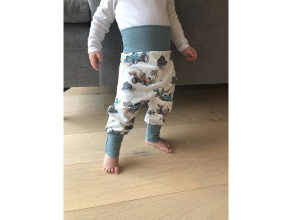 Dětské kalhoty baggy - různé vzory (teplákovina)