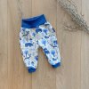 Dětské kalhoty - lesní zvířátka v modrém