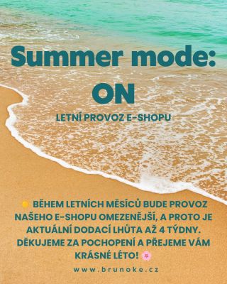 Léto je tady ☀️ a s ním i trochu pomalejší tempo. Děkuji za vaši trpělivost, podporu a pochopení 💛