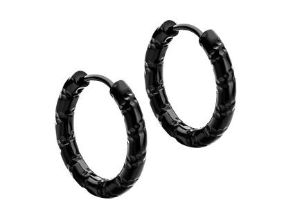 Náušnice KROUŽKY BLACK 1,5 cm
