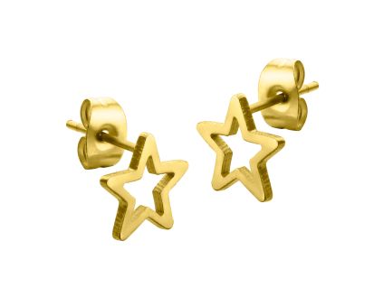Náušnice HVĚZDA GOLD