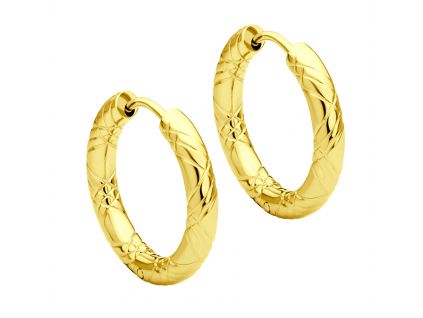 Náušnice kroužky CROSS GOLD