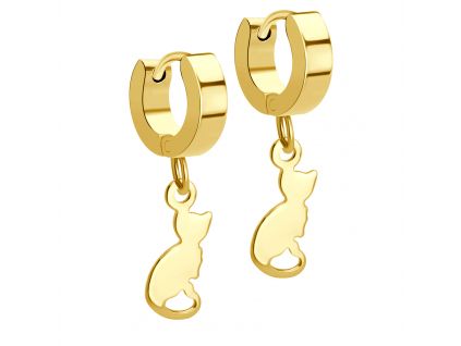 Visací náušnice KOČIČKY GOLD
