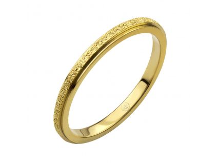 Jemný prsten s pískováním GOLD