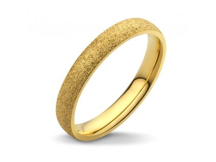Pískovaný prsten GOLD