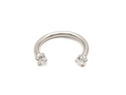 Piercing podkova KŘIŠŤÁLOVÝ DOTEK