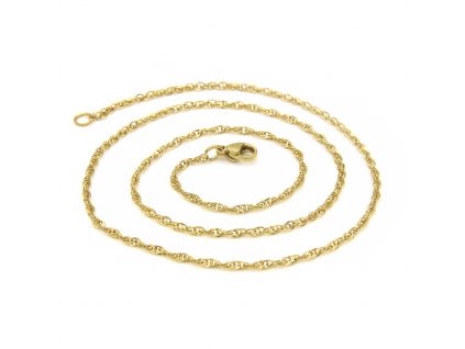 PROPLÉTANÝ řetízek GOLD 45/0,2 cm