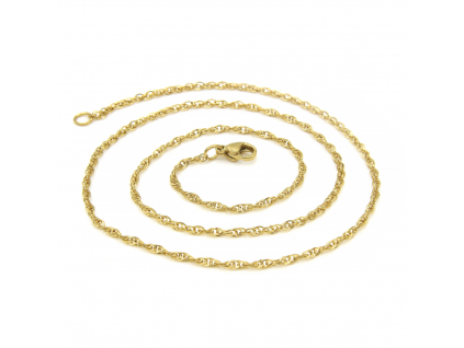 S1198 Řetízek z chirurgické oceli GOLD 45/0,2 cm