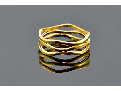 S0615 Prstýnek z chirurgické oceli GOLD