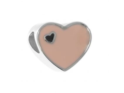 Přívěsek na náramek SRDÍČKO RŮŽOVÝ