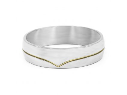 Pánský snubní prsten LINE GOLD