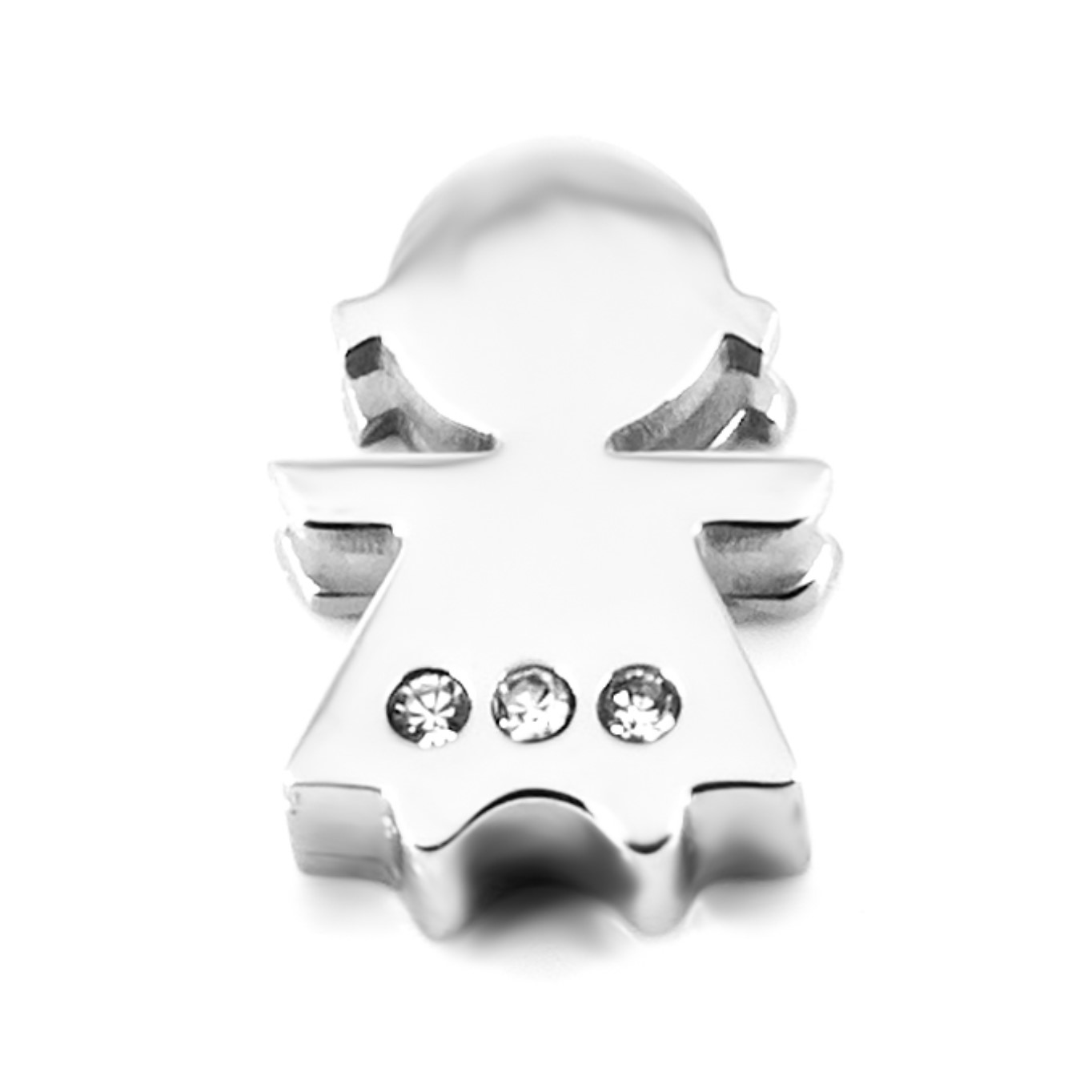 BRUNOshop.cz Přívěsek na plochý náramek DÍVKA s kamínky