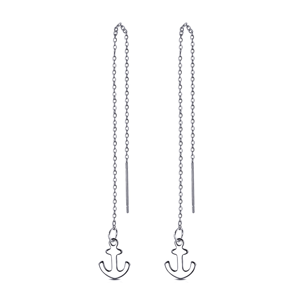 BRUNOshop.cz Provlékací řetízkové náušnice KOTVA