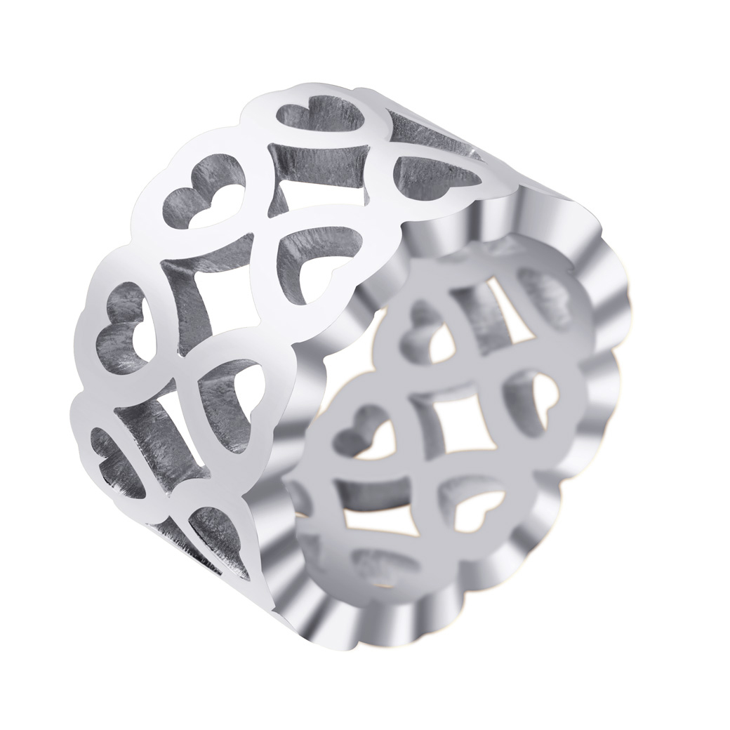 BRUNO Dvojitý srdíčkový prsten Velikost: 7 (EU: 54 - 56)