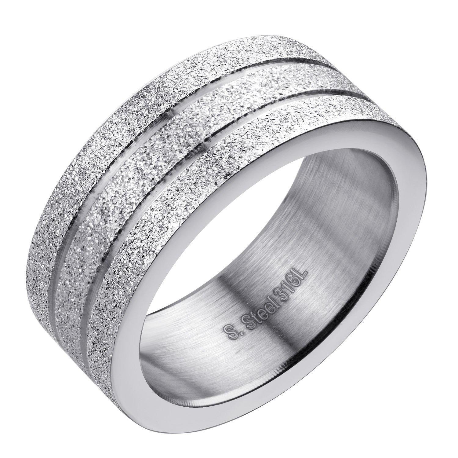 BRUNOshop.cz Prsten s pískováním TRIO Velikost: 4 (EU: 46,5 - 48,5)