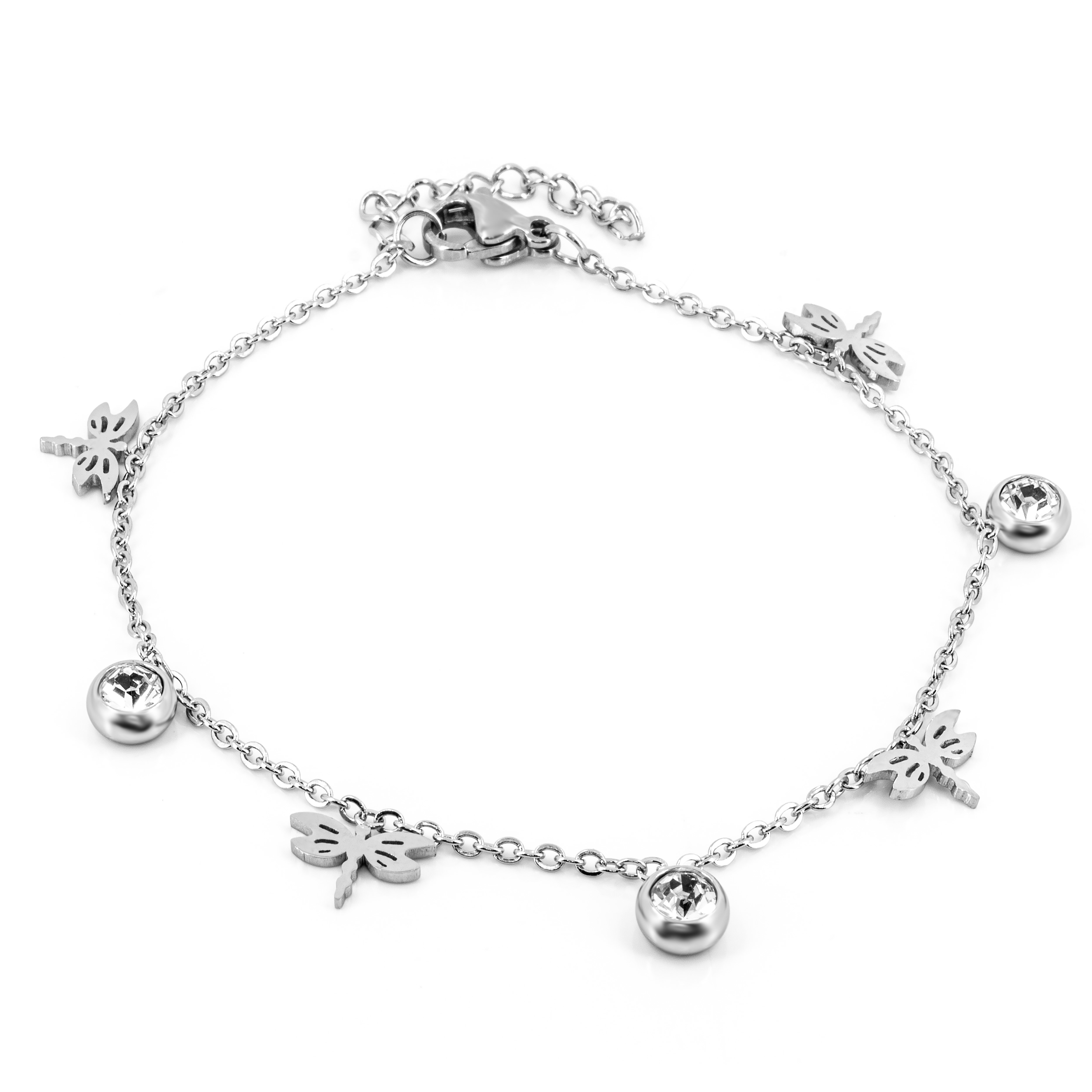 BRUNOshop.cz Řetízek na nohu VÁŽKA s kamínky