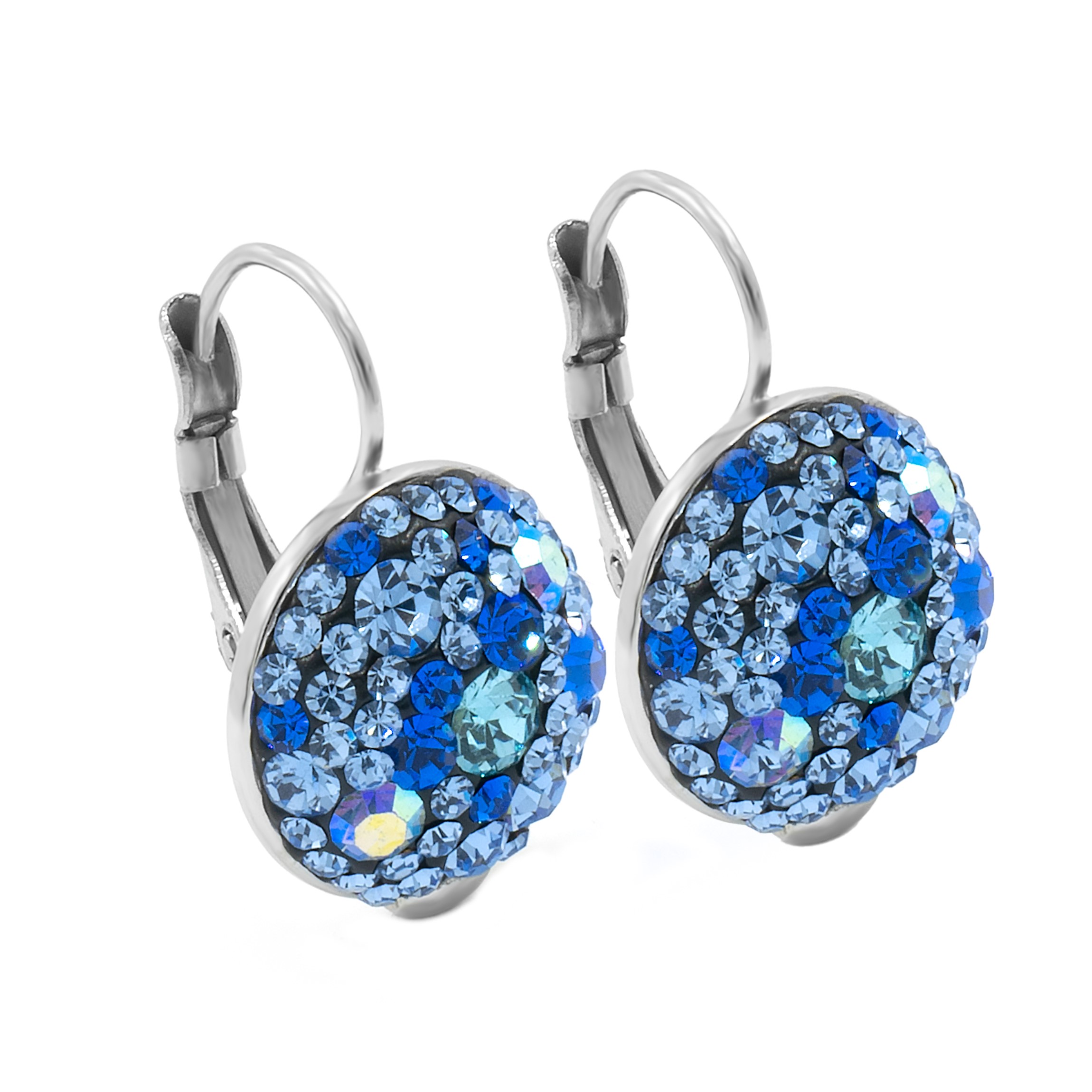 BRUNOshop.cz Visací kamínkové náušnice MODRÉ