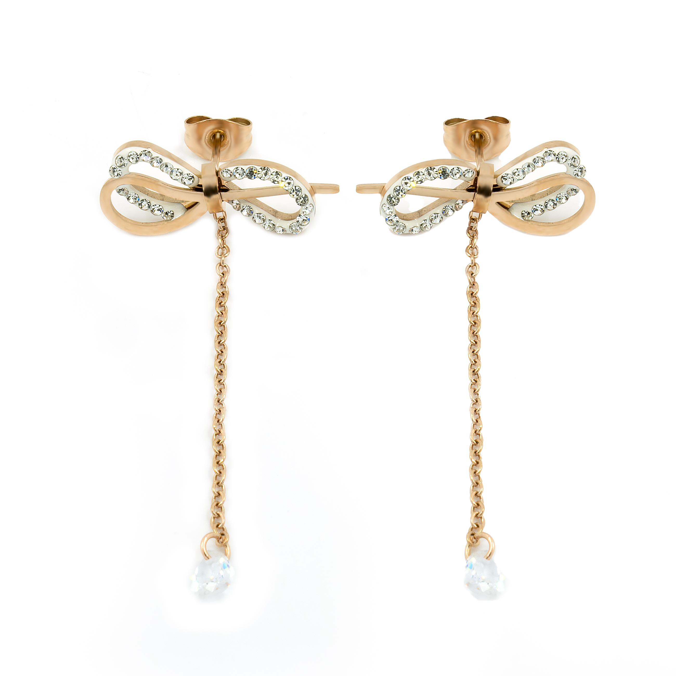 BRUNOshop.cz Náušnice MAŠLIČKA ROSE GOLD