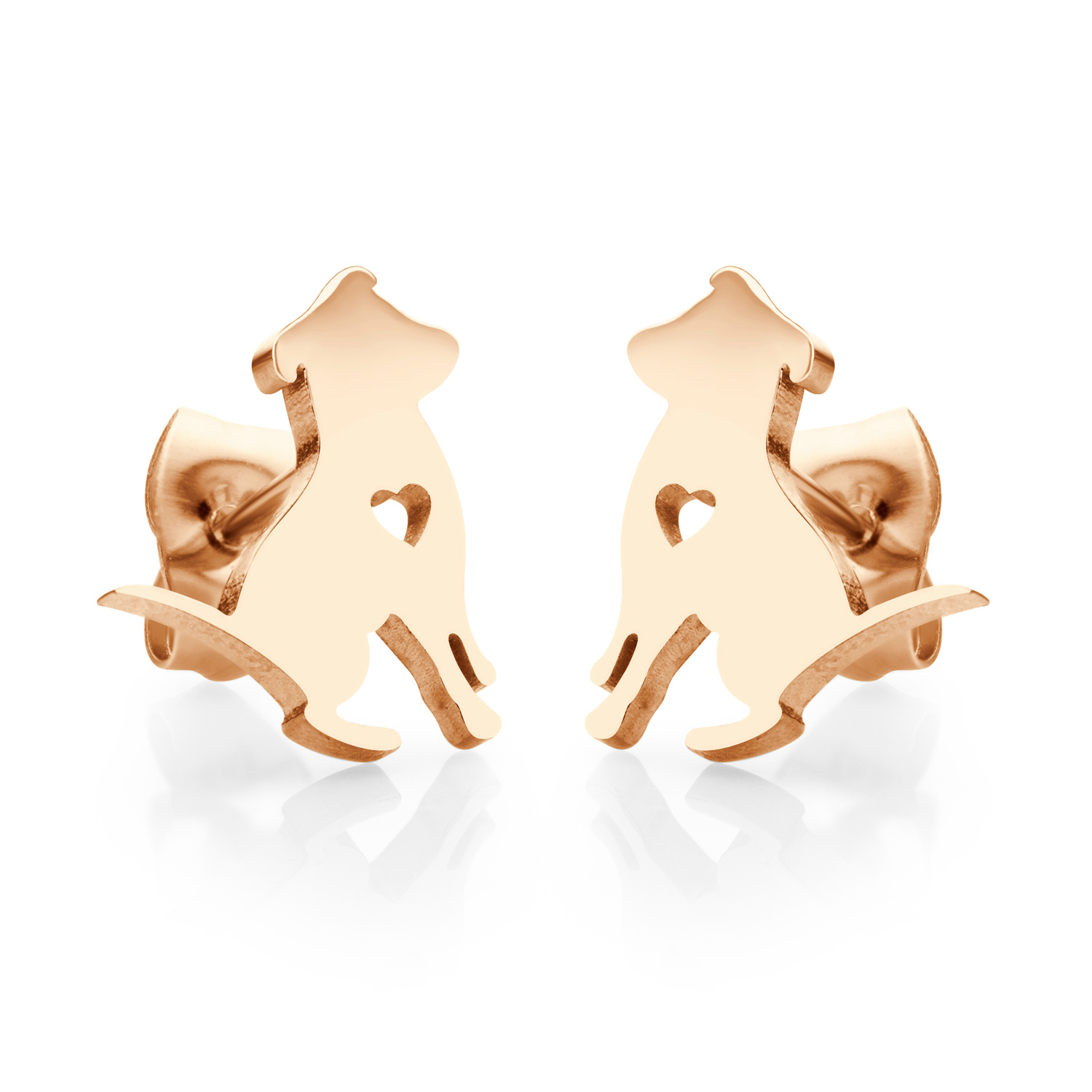 BRUNOshop.cz Náušnice PEJSEK ROSE GOLD