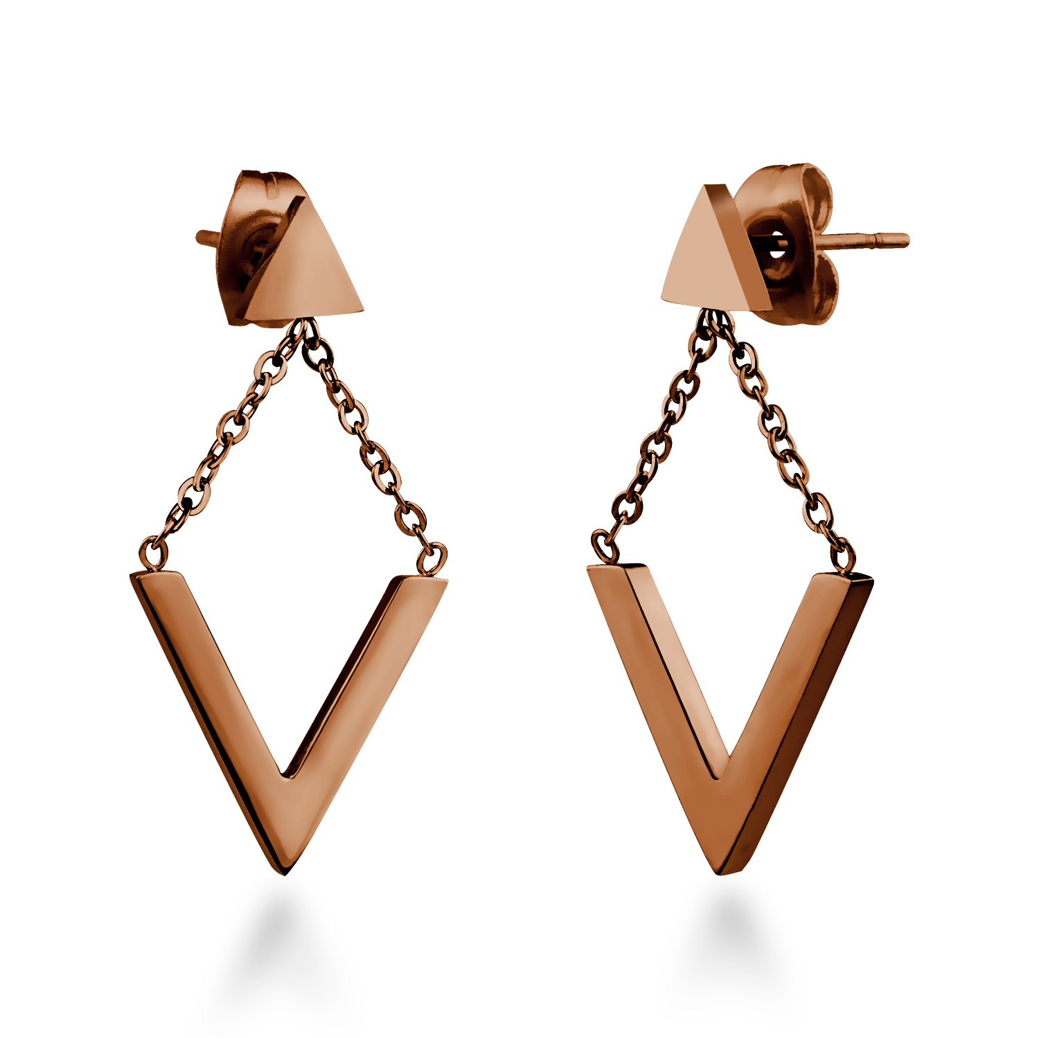 BRUNOshop.cz Visací náušnice TROJÚHELNÍK COFFEE