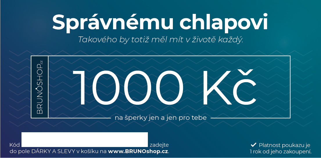 Dárkový poukaz SPRÁVNÉMU CHLAPOVI 1000 Kč