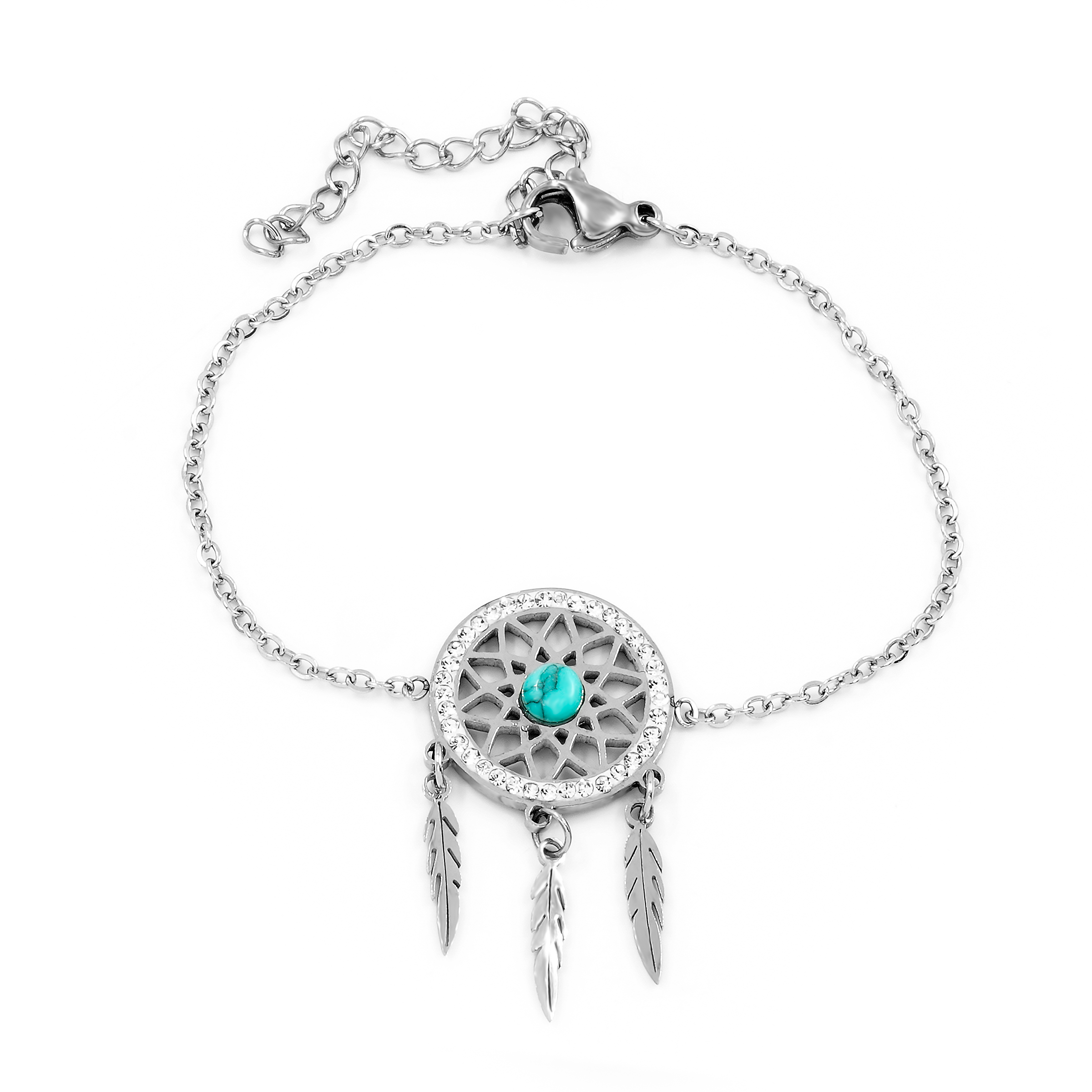 BRUNOshop.cz Náramek LAPAČ SNŮ TYRKYSOVÝ