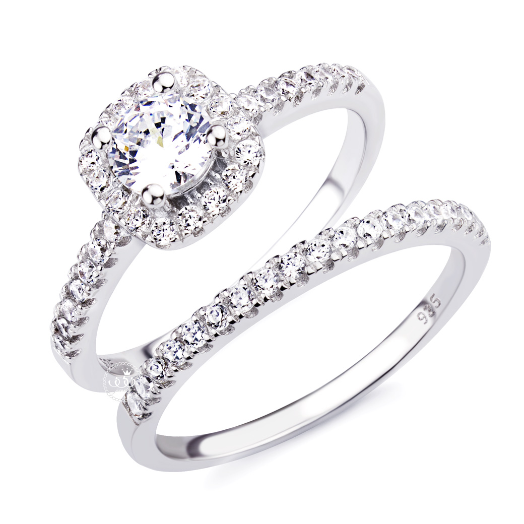 BRUNOshop.cz Stříbrný set LUXURY se zirkony Velikost: 7 (EU: 54 - 56)