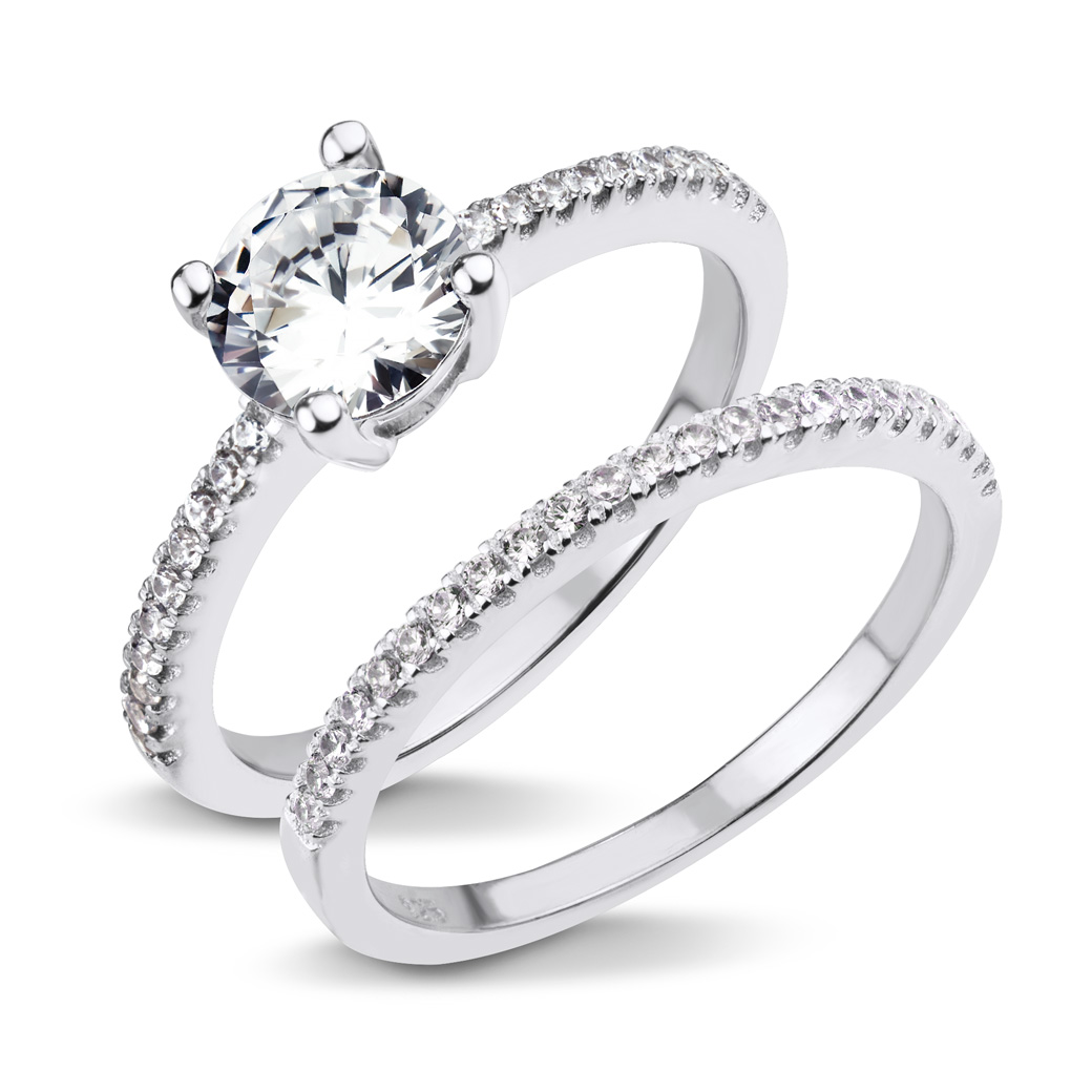 BRUNOshop.cz Stříbrný set POMP se zirkony Velikost: 6 (EU: 51,5 - 53,5)