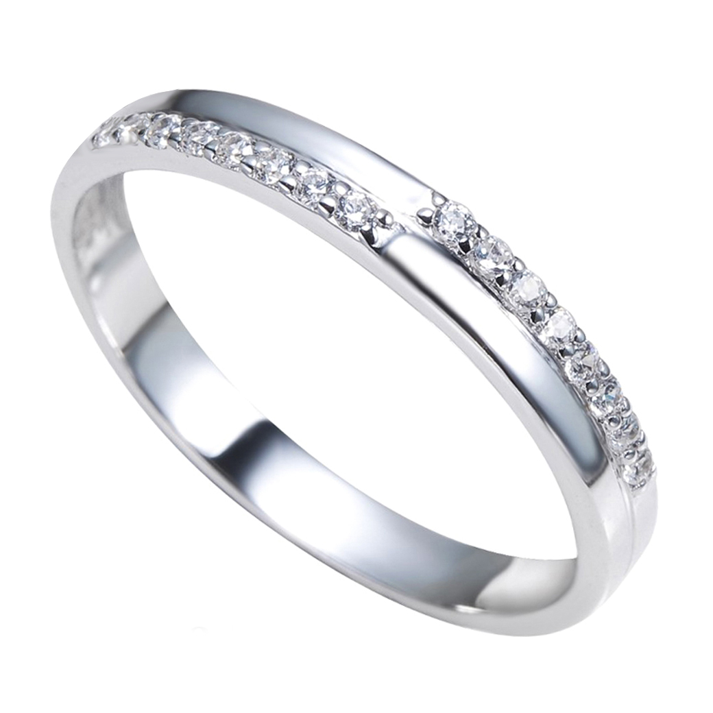 Y0042 Stříbrný prsten ELEGANCE se zirkony Velikost: 5 (EU: 49 - 51)